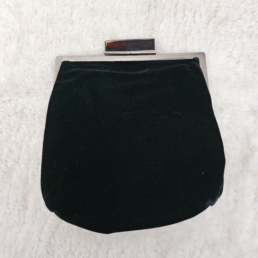 Boden Black Velvet Clutch
